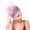 Headpieces Fascinator Bridal Headwear flowers Feather Beads Hair Veil Womens Wedding Party Accessory