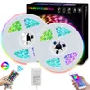 Bluetooth LED Strip SMD 5050 No Waterproof DC 12V RGB LED Light Flexible Ribbon Diode Tape 5m With Bluetooth Controller+Power