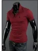 Camiseta nova homem bordado camisetas designer jeans azul mangas curtas pólo de verão top tee masculino estilo hip hop s-5xl para masculino