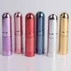 1Pcs 6ml Metal Bullet spray Bottle for perfume Cosmetic Light Portable Lipstick Shape Non-slip Pattern Fashion Empty for travelling