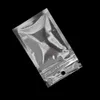 400pcs/lot 6x10cm Aluminum Foil Zip Lock Packaging Bag Front Clear Plastic Food Vacuum Storage Pouch Heat Seal Packing Bags With Hang Hole