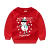 Sweats à capuche bébé garçon sweat bonhomme de neige pull en coton de noël pour garçons pull filles hauts X'mas Costumes tenues pulls