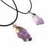 Original Amethyst Stone Anhänger Halskette Naturalheilungschakra Kristall Unisex Anhänger Halskette Whole214h