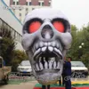 Hanging Horrible Inflatable Skull Model 4m White Pendent Scary Air Blown Demon Head Replica Balloon For Halloween Party Decoration