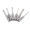 Freeshipping 60pcs Hex Shank 50mm 2.0-6.0mm 0.25" S2 Hex Shank Alloy Flat Head Magnetic Tip Slotted Screwdriver Bits