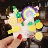 6 pièces/ensemble mode enfants chapeaux ensemble filles couleur bonbon nuage sucette épingles à cheveux mignon dessin animé cheveux accessoires arc-en-ciel pince à cheveux 9 couleurs