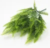Materiale per piantare fiori in vaso per piantare verde di felci Felce di erba persiana in plastica a 7 forchette WL90