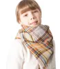 秋と冬の子供のカラフルな格子スクエアスカーフ模造カシミヤチェック柄スカーフ親子男の子と女の子スカーフEEA510