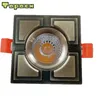 Topoch Square Downlight LED 7W COB Bronzo/Finitura dorata Lavorazione CNC Clip a molla in alluminio Montaggio Fascio di 30 gradi per illuminazione interna AC100-240V