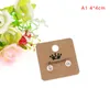 100 pcs/lot 4*4cm Blank Kraft Paper Earring Cards Hang Tag Jewelry Display Ear Stud Cards Favor Label Tag Can Custom Logo