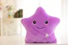 5 Colors Luminous Pillow Star Cushion Colorful Glowing Pillow Plush Doll Star moon Led Light Toys For Girl Kids Christmas Gift