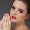 Wholesale-Vintage Sapphire crystal zircon Finger Ring Beauty Women Ring Wife Engagement Wedding Christmas Family Gift Mother Size 6 7 8