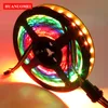 5M 72LEDs / m APA102 LED Piksel Strip ışık tam renkli 5050 SMD RGB Dijital Esnek Şerit Adreslenebilir, DC5V girişi, Beyaz PCB, Su geçirgen IP20