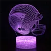 Piłka nożna Przyjaźń Prezenty 3D LED Night Light3D Illusion Lampa Stołowa 7 Kolor Zmiana Noc Light Chłopcy Dziecko Dzieci Baby Gifts