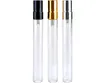 Skönhet doft 5ml 10ml transparent glas spray flaska tom klar återfyllningsbar parfymautomizer guld silver cap prov glasflaskor b706