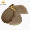 Remy Hair Extensions Double Drawn HairWeft Light Brown Mix Couleur # 12 / # 14 Attaché à la main HairWeaves Virgin