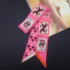 Fashion-new European and American fashion playing cards small silk scarf tied bag handle small ribbon scarf ladies small scarves RU990A
