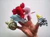 Finger Puppet Ocean Animals Plush Toy For Kid Tell Story Props Söta tecknade hajar Sköldpaddor för tidig utbildning Förälder Kids Interactive Christmas Boy Girl Gift 2-1