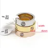 Anello d'amore in oro rosa in acciaio inossidabile largo 6 mm per anelli per gioielli da donna Anelli per promessa di matrimonio da uomo Fidanzamento regalo per donna femminile