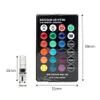 Luci di ingombro per auto T10 LED Gadget Light Silicone Auto Lampada colorata di lettura della porta del telecomando a raggi infrarossi