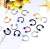 Steel Circular Barbell Nostril Nose Ring Piercing Ball Horseshoe Rings Horseshoe Earring Cartilage Earring Sexy Body Jewelry