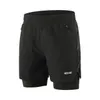 Mens 2 em 1 Corrida Corrida Homens Sports Shorts Quick Seco Fitness Training Ginásio Sport Calças curtas