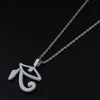 14K Guldiserade ut ögonen på Horus Pendant Necklace Mens Gifts Hip Hop Micro Pave Cubic Zirconia Simulated Diamonds Necklace