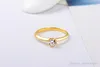 Yhamni Real Pure 925 Sterling Silver Rings Wedding Rings Gold Color Cubic Zirconia Solitaire Band Anéis para mulheres XJR040180531245196