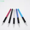 2 i 1 hög precision suger och fiber tip touch skärm stylus penna platt skiva för kapacitiv skärm mobiltelefonbord gps 50pcs