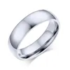 2020 New silver color and Gold Color Vintage Wedding Ring for Lover 6mm Stainless Steel Smooth Promise Jewelry