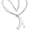 Classical Women Jewelry Sets 925 Sterling Silver 5pcs hearts Necklace & Bracelet Fashion Costume Set Necklaces Bracelets