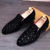 Hot Sale-R Skor Nya Mens Fashion Casual Flats Mäns Designer Klänning Skor Sequined Loafers Mäns Platform Driving Shoes