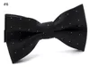 Stripe Bowtie 15 färger 12 * 6cm Bowknot Spots Solid Color Bow Tie Mäns Slips Set för Fars Dag Mäns Business Bowtie Julklapp