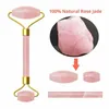 best seller di alta qualità 100 rullo di giada naturale per massaggiatore a rullo di giada di quarzo rosa di cristallo viso