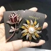 Moda Broche Pin linda retro animais pinos abelhas coruja borboleta libélula cristal Rhinestone flores rosa China Pop Jewlery livre DHL