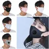 Maschera per valvola respiratoria in seta di ghiaccio Maschere regolabili anti-polvere per adulti Maschere PM2.5 per bambini Maschere protettive per bocca riutilizzabili a muffola 5 colori CCA12051