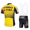 Ventes directes d'usine Jumbo Team New Fluor Green CYCLING JERSEY 20D Bike Shorts Ropa Ciclismo Summer Quick Dry Pro BICYCLING Maillot Pantalon Vêtements