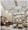 ヨーロッパの三次元救済ジュエリー装飾天井フレスコ3 d天井壁紙壁紙