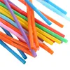 Ljus Färgglada Plast Böjbar Dricka Party Straws Engångsdryck Straws Bröllopsinredning Mixed Colors Party Supplies YQ01480