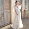 Abito estivo da donna elegante vintage formale sexy con scollo a V da sposa backless lungo da sera partito prom abito bianco abiti abito Femme246P