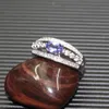 Promozione anello di tanzanite naturale 4mm * 6mm anello di pietra di tanzanite da 0,5 ct anello in argento massiccio 925 con pietra preziosa regalo romantico di compleanno