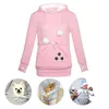 Kangaroo Dog Cat Hooded Pullover With Large Pocket Women Cartoon Multifuncation Sweatershirts With Cuddle Pouch Animal Ear Hooded 5177409