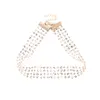 Hot Fashion Smycken Kvinnors Choker Halsband Gaze Sequins Krage Halsband Collarbone Chain Halsband S313