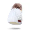 6 Styles Kids Winter Hats Boys Girls Knitted Beanies Thick Cute Hair Ball Cap Infant Toddler Warm Caps Pom Poms Warm Hat Party Gift RRA2606