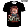 2020 de moda de verano Película de terror Chucky 3D Impreso camiseta de los hombres / mujeres Tops chica Único Ropa divertida del muchacho de manga corta camiseta