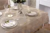 Pano de algodão linho sólido bordado pano de mesa redondo retângulo capa de mesa para cozinha jantar mesa decoração para casa toalha de mesa