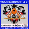 Injektionskropp + Tank för Honda CBR1000 RR CBR 1000 RR 2006 2007 276HM.35 CBR 1000RR 06-07 CBR1000RR 06 07 OEM Fairings Matte Repsol Hot Kit