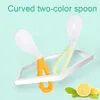 5 Pcs Infant Baby Safe Spoon Solid Feeding Pacifier Bending Spoon Curved Training Eating Utensils Baby curved spoon