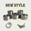 Newest Arrival Bondage Sets Bdsm Sm Sex Toys Luxury Stainless Steel Heavy Duty Collar Cuffs Fetter Thick Iron Locking Collar Mirror Polished