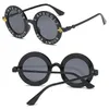 Designer-Sonnenbrille für Damen und Herren, modisch, kleine Biene, Buchstabenmuster, Vintage, Retro, runde Sonnenbrille